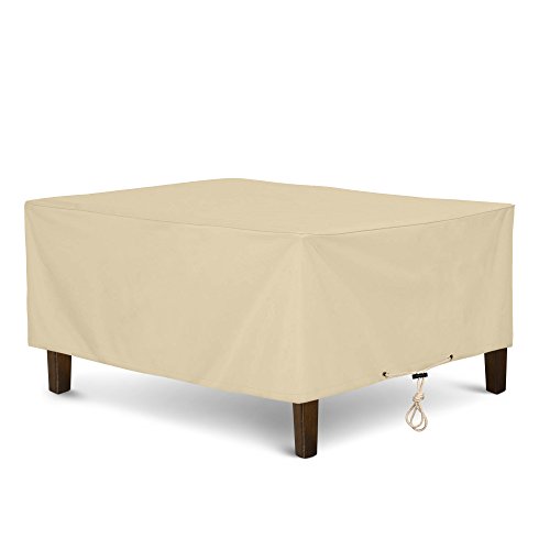 Product Cover SunPatio Outdoor Ottoman Cover, Heavy Duty Waterproof Rectangular Coffee Table Cover, Patio Furniture Side Table Cover, All Weather Protection, 40