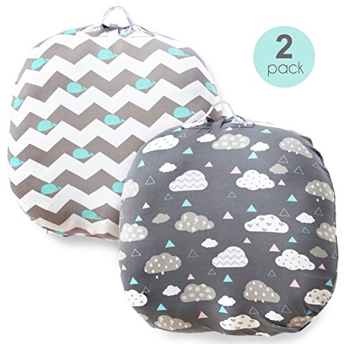 Product Cover Stretchy Newborn Lounger Cover -2 Pack Removable Slipcover,Super Soft Snug Fitted,Whale & Clouds