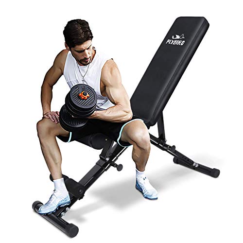 Product Cover FLYBIRD Weight Bench, Utility Adjustable Bench for Full Body Workout, Multi-Purpose Foldable Incline Decline Benchs - 2019 Version
