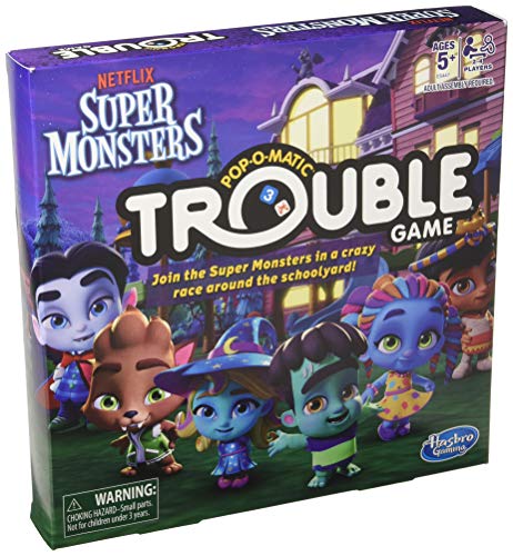 Product Cover Hasbro Games Trouble: Netflix Super Monsters Edition Board Game for Kids Ages 5+