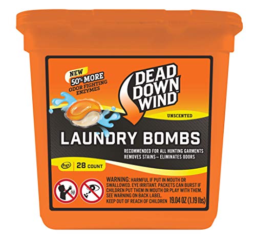 Product Cover Dead Down Wind Laundry Bombs | 28 Count | Unscented | Laundry Detergent, Odor Eliminator + Stain Remover for Hunting Accessories, Gear and Clothes, Safe for Sensitive Skin
