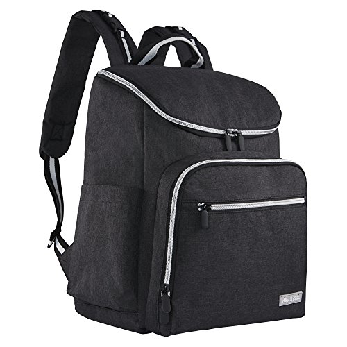 Product Cover Diaper Backpack by Alex & Kate - Stylish Multi-Function Nappy Bag for Mom with Changing Pad - Large Capacity Waterproof for Baby Travel Maternity Parents, Black