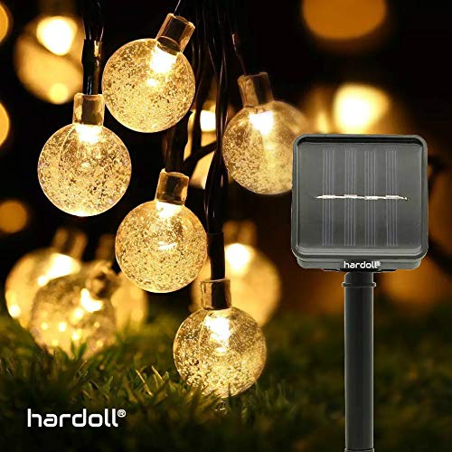 Product Cover Solar lamp for Home Hardoll String Lights 30 LED Decorative Lighting Bubble Crystal Ball for Garden, Home, Patio, Lawn,Holiday,Indoor,Outdoor, Paty Decorations Waterproof(20FT-Warm White)