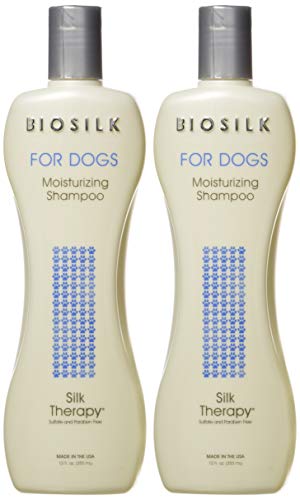 Product Cover BioSilk for Dogs Silk Therapy Moisturizing Shampoo | Best Shampoo For Dogs With Dry Skin, 12 ounces, Pack of 2