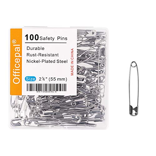 Product Cover Officepal 100-Piece Safety Pins, Size 4, 2.17