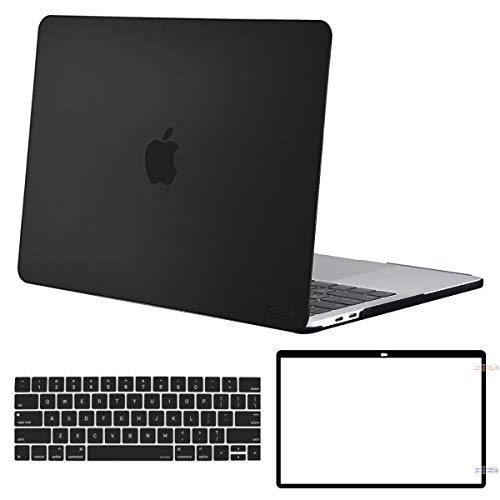 Product Cover MOSISO MacBook Pro 13 Case Corner Protective Compatible with MacBook Pro 13 inch 2019 2018 2017 2016 Release A2159 A1989 A1706 A1708, Plastic Hard Shell&Keyboard Cover&Screen Protector, Black