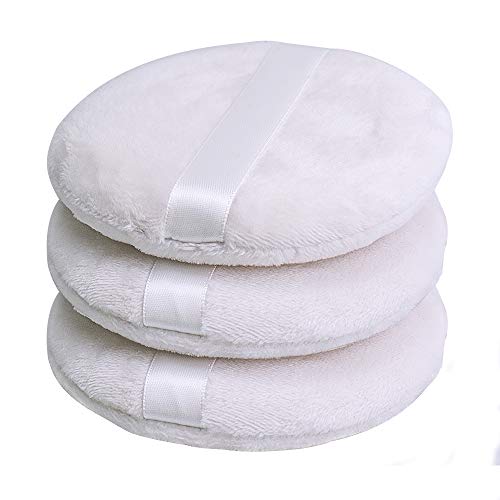 Product Cover Topwon 4 Inch Powder Puff,Washable Large Body Powder Puff,Soft & Furry - 3Pcs
