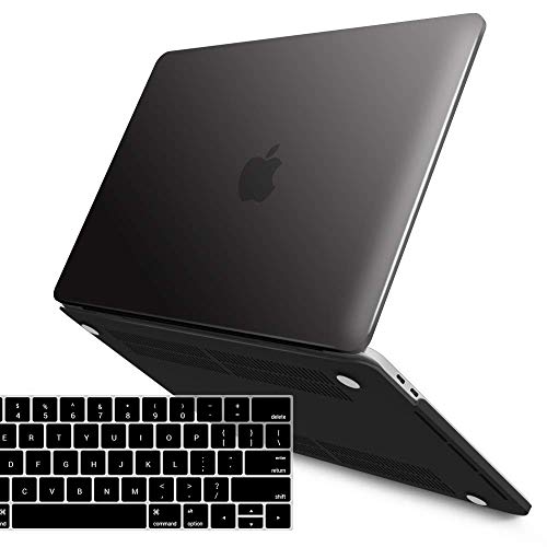 Product Cover IBENZER MacBook Pro 13 Inch Case 2020 2019 2018 2017 2016 A2159 A1989 A1706 A1708, Hard Shell Case with Keyboard Cover for Apple Mac Pro 13 Touch Bar, Black, T13BK+1A