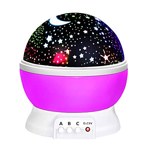 Product Cover ATOPDREAM Toys for 7-8 Year Old Boys Girls, Wonderful Quiet Rotating Starlight Toys for 2-10 Year Old Girls Romantic Magical Birthday Presents Gifts for 2-10 Year Old Boys Purple TSUSXK02