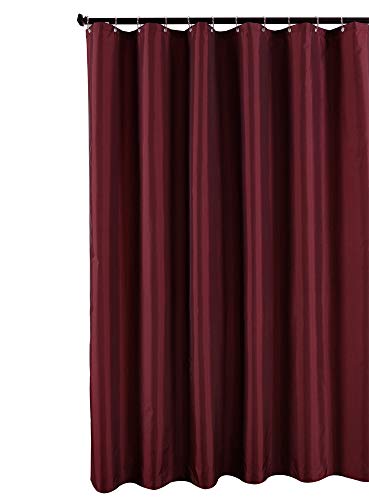 Product Cover Biscaynebay Fabric Shower Curtain Liners Water Resistant Bathroom Curtain Liners, Burgundy 72 by 72 Inches