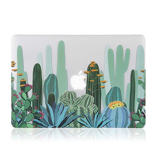 Product Cover iDonzon MacBook Air 13 inch Case (2010-2017 Release), 3D Effect Matte Clear See Through Hard Case Cover Only Compatible MacBook Air 13.3 inch (Model: A1369 & A1466) - Cactus Pattern