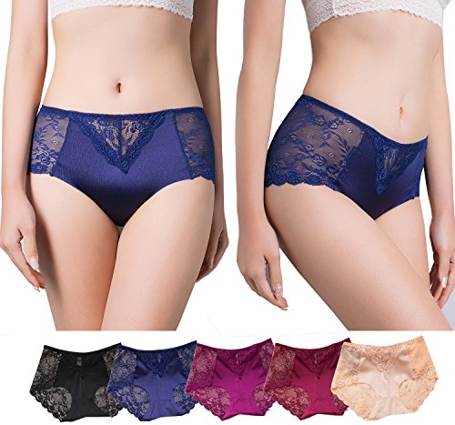Product Cover LROCEN Womens Sexy Lingerie Underwear Lace Thong Panties Hipster Pack of 5