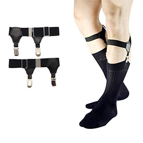 Product Cover Mens Sock Garters Belt Adjustable 2-pack Sturdy Clip Suspenders
