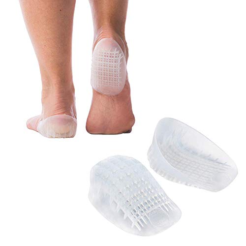 Product Cover Tuli's Heavy Duty Gel Heel Cup (2-Pairs), TuliGEL Shock Absorption Cushion Insert for Plantar Fasciitis, Sever's Disease and Heel Pain Relief, Small