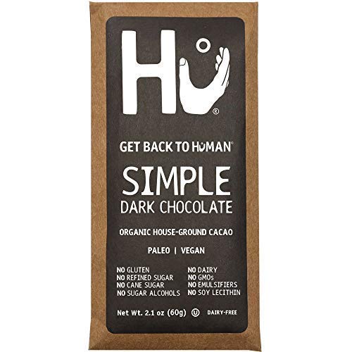 Product Cover Hu Vegan Chocolate Bars | 4 Pack Simple Chocolate | Gluten Free, Paleo, Non GMO, Kosher Dark Chocolate | 2.1oz Each