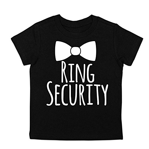Product Cover Ring Security Shirt Ring Bearer Shirt Ring Bearer Gift (Black, Youth Large 12-14)