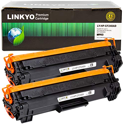 Product Cover LINKYO Compatible Toner Cartridge Replacement for HP 48A CF248A (Black, 2-Pack)