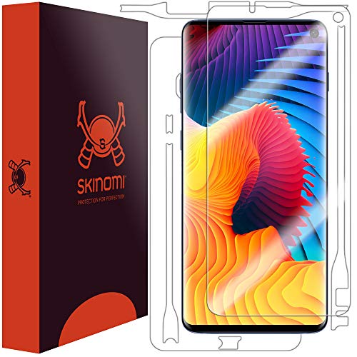 Product Cover Skinomi Full Body Skin Protector Compatible with Samsung Galaxy S10 (6.1 inch)(Screen Protector + Back Cover) TechSkin Full Coverage Clear HD Film