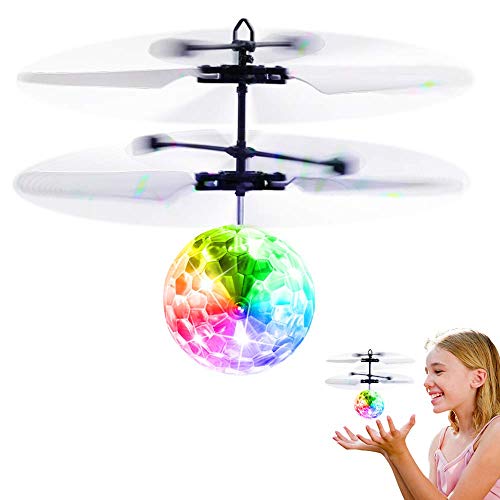 Product Cover Betheaces Flying Ball Toys, RC Toy for Kids Boys Girls Gifts Rechargeable Light Up Ball Drone Infrared Induction Helicopter with Remote Controller for Indoor and Outdoor Games