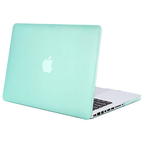 Product Cover MOSISO Plastic Hard Shell Case Cover Only Compatible with Old Version MacBook Pro 13 Inch (Model: A1278, with CD-ROM), Release Early 2012/2011/2010/2009/2008, Mint Green