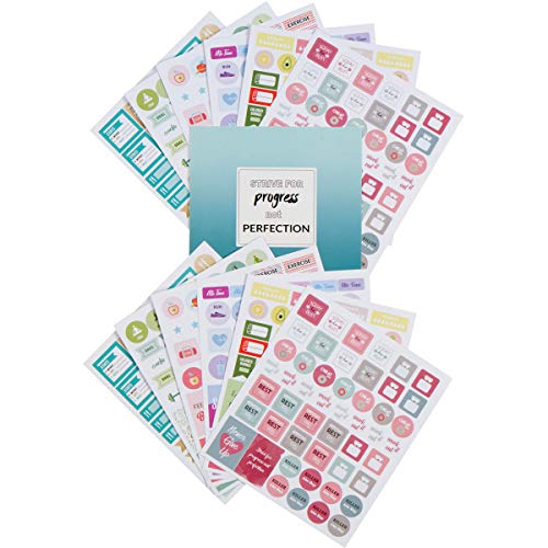 Product Cover Lamare Fitness Planner Stickers for Planner - Workout and Fit Stickers - 12 Sheets