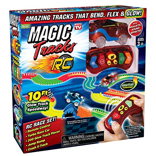 Product Cover Ontel Magic Tracks RC - Remote Control Turbo Race Cars & 10 ft of Flexible, Bendable Glow in the Dark Racetrack - As Seen on TV, Color may Vary