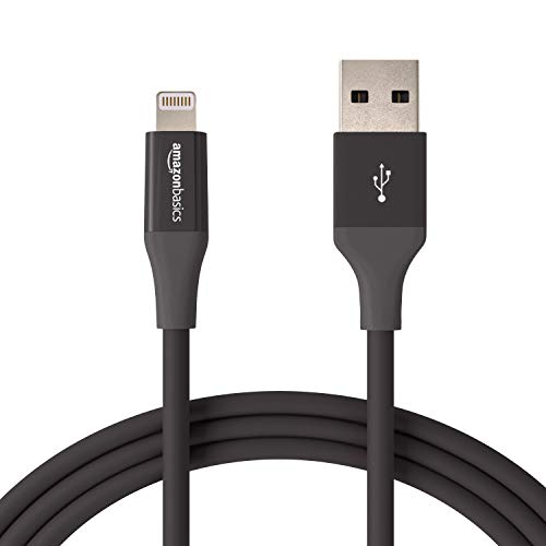 Product Cover AmazonBasics Lightning to USB A Cable, Advanced Collection, MFi Certified iPhone Charger, Black, 6 Foot