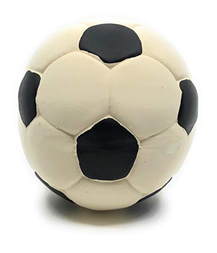 Product Cover Large Rubber/Latex Soccer Ball Dog Toy 5 inches Lead-Free Chemical-Free Complies with Same Safety Standards as Children's Toys Soft Squeaky for Large Dogs