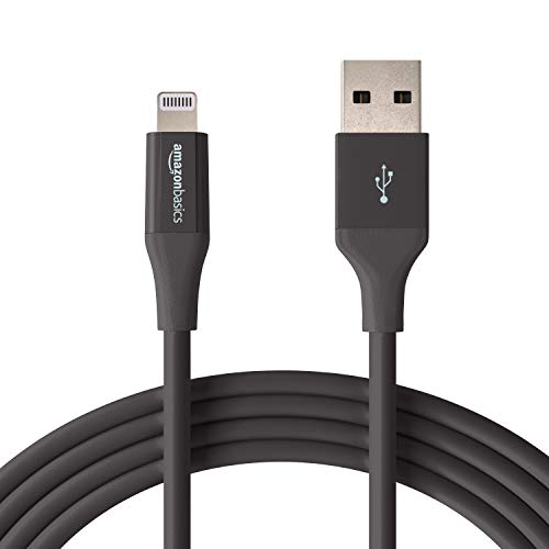 Product Cover AmazonBasics Lightning to USB A Cable, Advanced Collection, MFi Certified iPhone Charger, Black, 10 Foot