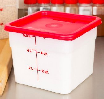 Product Cover Cambro 6SFSPP190 CamSquare Storage Container, Translucent, 6 qt With Lid - Set of 2