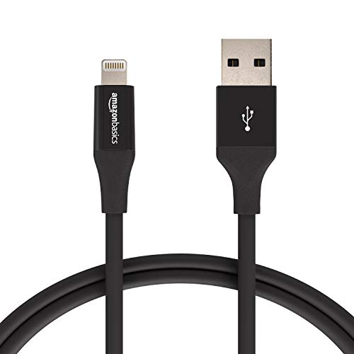 Product Cover AmazonBasics Lightning to USB A Cable, Advanced Collection, MFi Certified iPhone Charger, Black, 3 Foot, 2 Pack