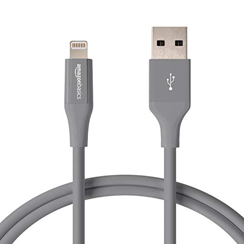 Product Cover AmazonBasics Lightning to USB A Cable, Advanced Collection, MFi Certified iPhone Charger, Grey, 3 Foot