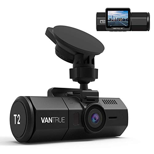 Product Cover Vantrue T2 24/7 Recording Dash Cam Super Capacitor Microwave Parking Mode Car Camera 1920x1080P 2 Inch LCD 160 Degree Dashboard Camera, Sony Night Vision, OBD Cable, Heat Resistant, Support 256GB Max