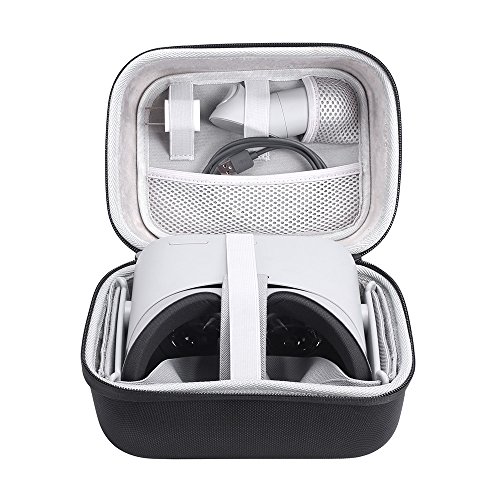 Product Cover Esimen Hard Case for Oculus Go VR Virtual Reality Headset and Controllers Accessories Carry Bag Protective Storage Box (Black+Gray)