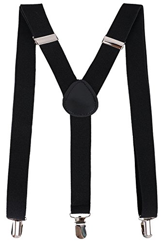 Product Cover Lullaby Mens Womens Clip Suspenders Y-Back Adjustable Shoulder Strap Black