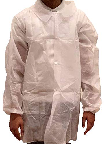 Product Cover Disposable Lab Coats, Child/Youth/Kids, 12 Pack (Youth Small)