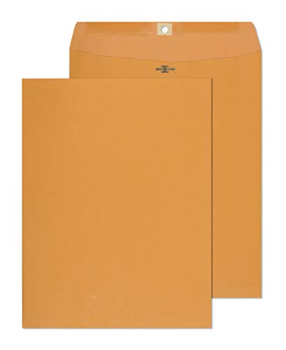 Product Cover 10 x 13 Clasp Envelopes - Brown Kraft Catalog Envelopes with Clasp Closure & Gummed Seal - 28lb Heavyweight Paper Envelopes for Home, Office, Business, Legal or School - 100 Box 10x13 inch