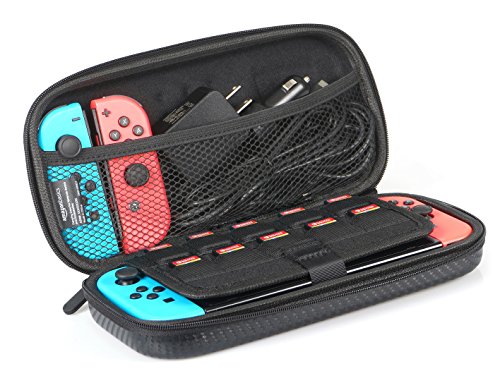 Product Cover AmazonBasics Carrying Case for Nintendo Switch and Accessories - 10 x 2 x 5 Inches, Black