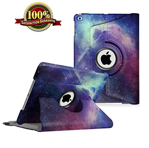 Product Cover iPad 9.7 inch Case 2018 2017/ iPad Air Case - 360 Degree Rotating Stand Protective Cover Smart Case with Auto Sleep/Wake for Apple iPad 5th/6th Generation (Galaxy)