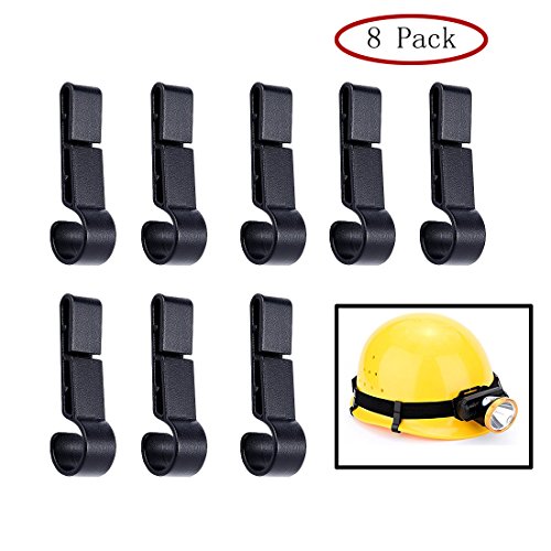 Product Cover Helmet Clips for Headlamp,Headlight Hook on Narrow-Edged Hardhat Safety Cap（8pack）
