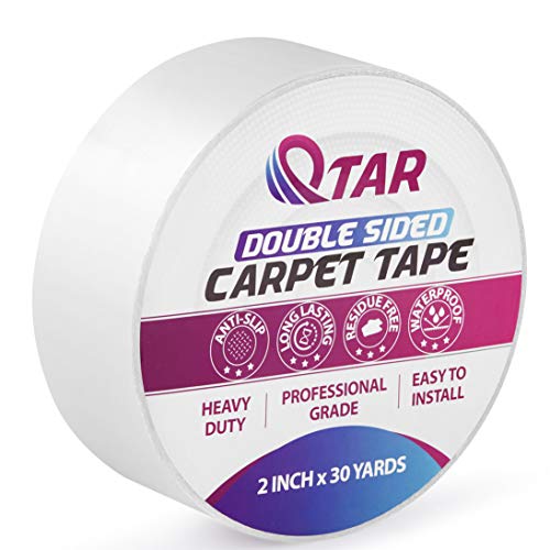 Product Cover Removable Double Sided Carpet Tape, Heavy Duty Sticky tape, 2 Inch X 30 Yards, Rug Tape Anti-Slip for Area Rugs, Hardwood Floors, Stair Treads, Rugs, Carpet Over Carpet Seam Tape Adhesive