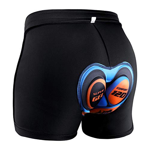 Product Cover 4D Padded Bike Shorts Men Women, Breathable Bicycle Cycling Shorts Underwear, Anti-Slip Elastic Quick Dry MTB Gel Riding Shorts Underpants Sweat Resistant Lightweight(M) Black
