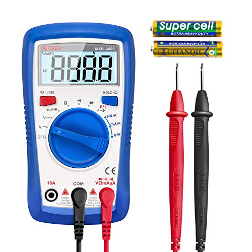 Product Cover Etekcity Auto-Ranging Digital Multimeter; Measures AC/DC Voltage Continiuty Resistance Current Capacitance Diode with Backlit LCD