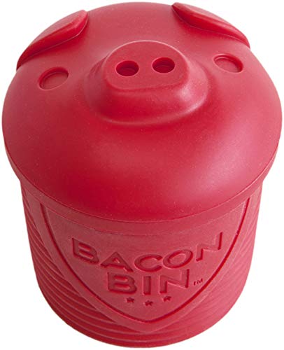 Product Cover Talisman Designs 5300 Bacon Bin Grease Strainer and Storage - 1 Cup Capacity, Red