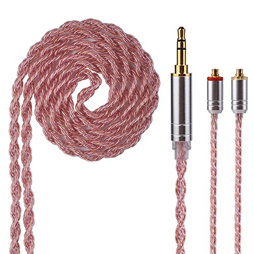 Product Cover Yinyoo Upgraded 6 Core Copper Stereo Audio Cable with 3.5mm Plug MMCX Interface Replacement Cable for TIN Audio T2 T3 T2 PRO KBEAR F1 Yinyoo PRO HQ5 HQ6 Shure SE215 SE535 UE900(Copper-MM3.5)