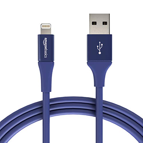 Product Cover AmazonBasics USB A Cable with Lightning Connector, Premium Collection - 6 Feet (1.8 Meters) - Single - Blue