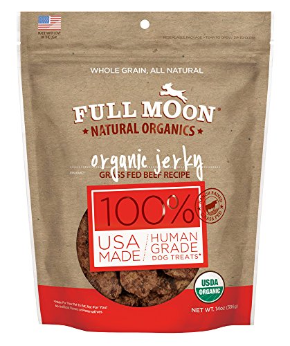 Product Cover Full Moon Organic Dog Treats, Human Grade Beef Jerky, 14 Ounce