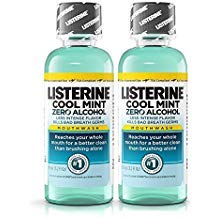 Product Cover Listerine Cool Mint Zero Alcohol Mouthwash, Travel Size 3.2 Ounces (95ml) - Pack of 2