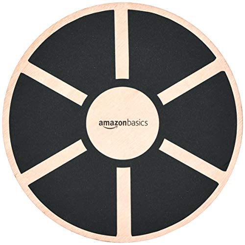 Product Cover AmazonBasics Wood Wobble Balance Board - 16.2 x 16.2 x 3.6 Inches, Black