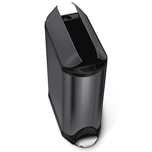 Product Cover simplehuman 45 litre butterfly step trash can, black stainless steel